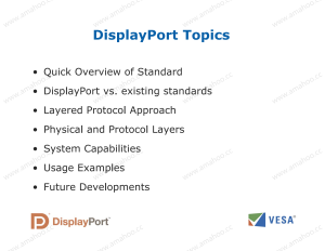 VESA DisplayPort DP Technical Overview (Official)