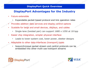 VESA DisplayPort DP Technical Overview (Official)