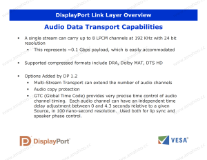 VESA DisplayPort DP Technical Overview (Official)