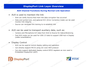 VESA DisplayPort DP Technical Overview (Official)