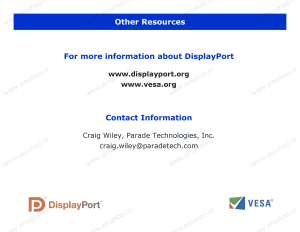 VESA DisplayPort DP Technical Overview (Official)