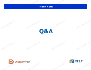 VESA DisplayPort DP Technical Overview (Official)