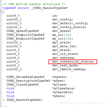 获取STM32 USB的连接状态