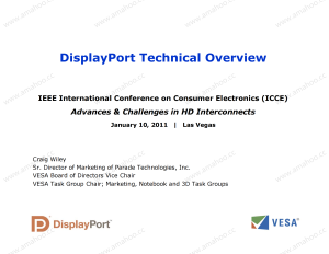 VESA DisplayPort DP Technical Overview (Official)